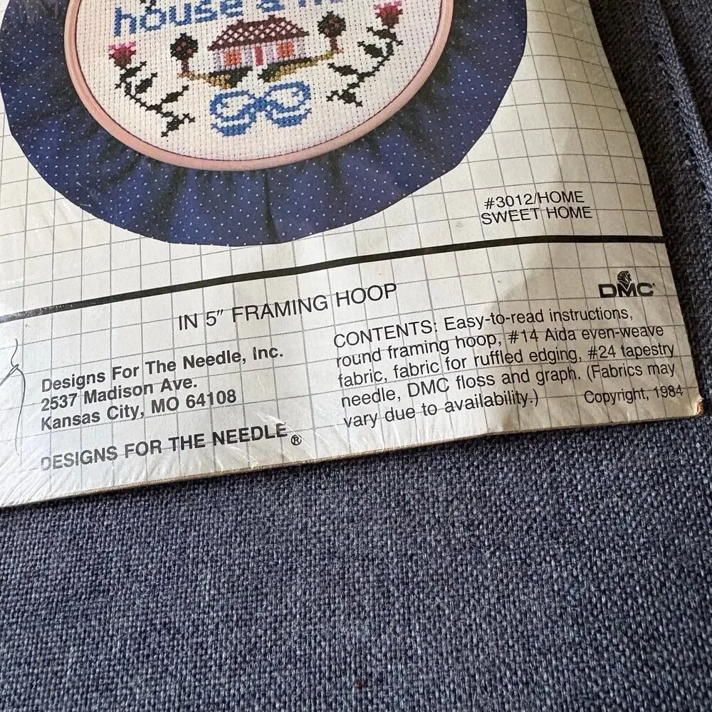 Home Sweet Home Vintage Counted Cross Stitch Kit by Designs For The Needle 1984